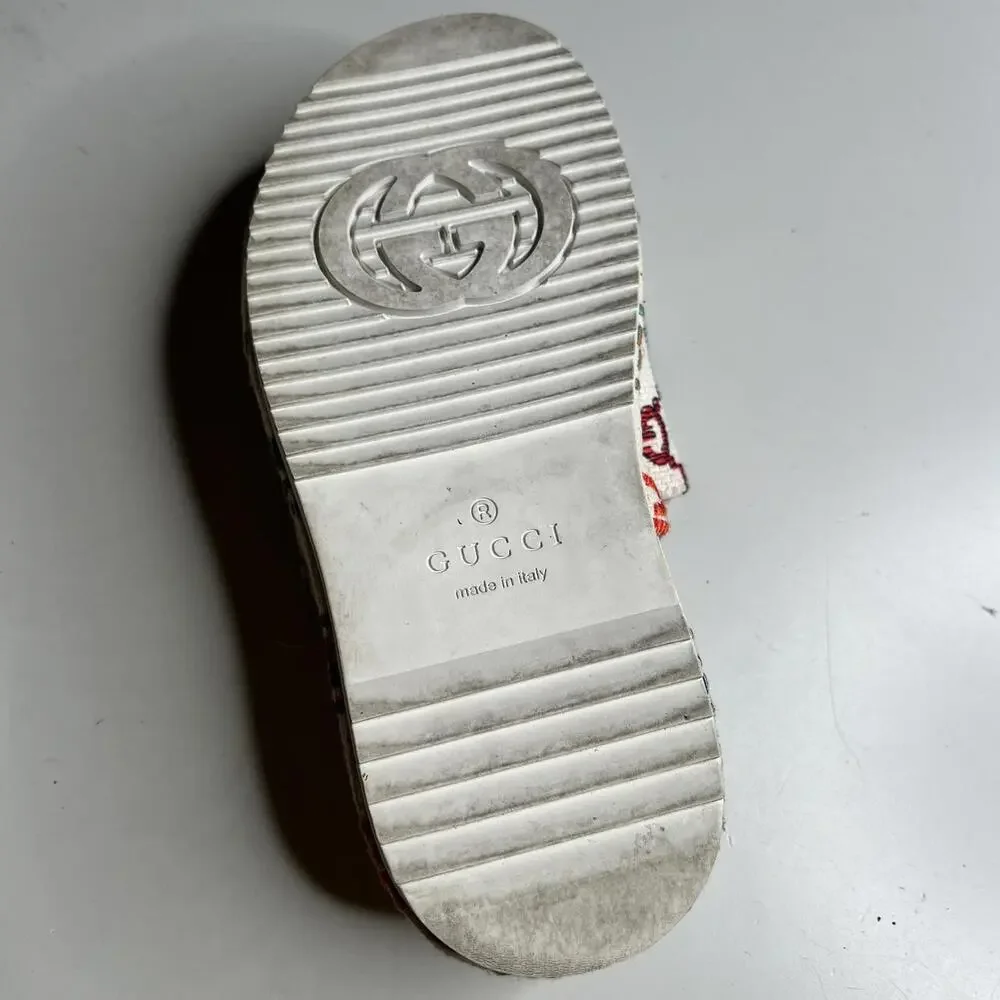Gucci Women's Sandals Multicolor GG Canvas Slide Platform Made In Italy Monogram - Picture 9 of 11